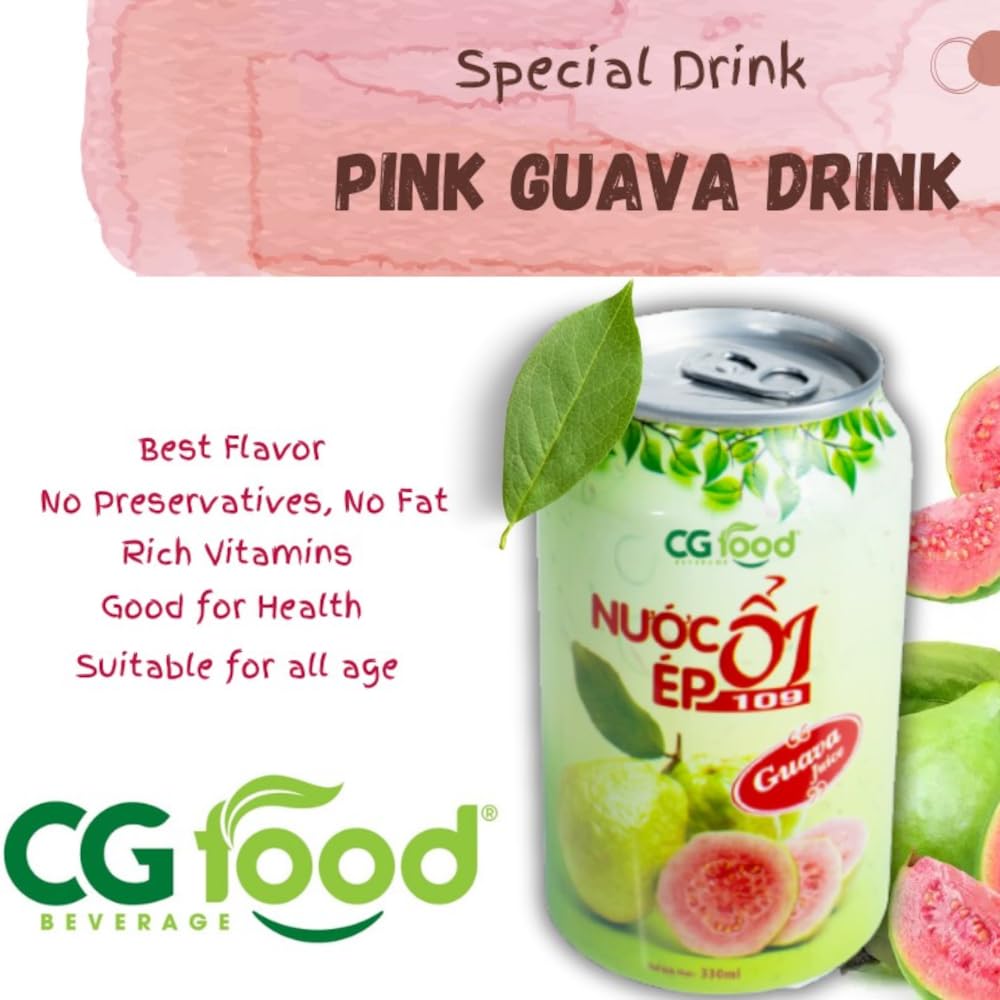 Amazon.co.jp: CGフード グァバ 果汁入り飲料 330ml : 食品・飲料・お酒
